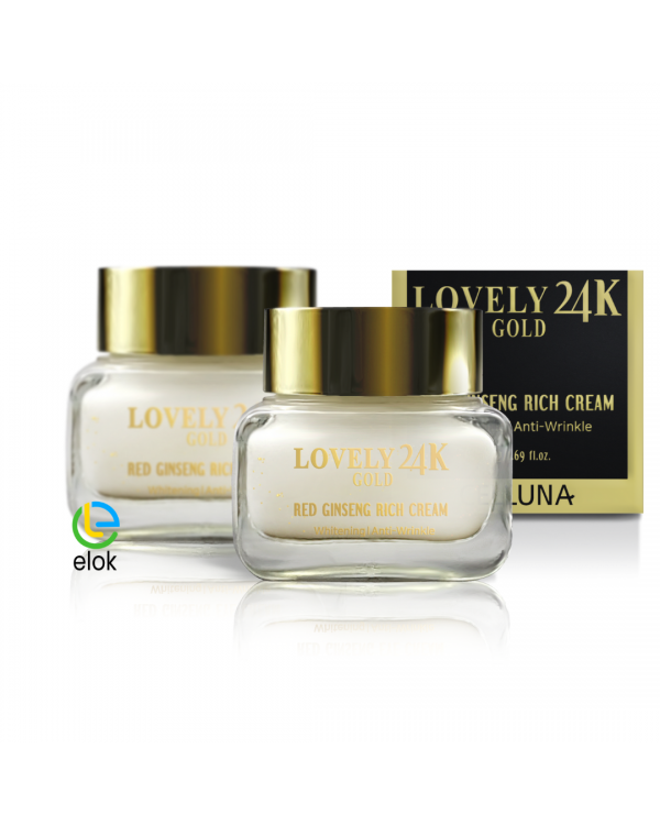 Big Promo Pemutih Wajah Celluna Lovely Gold 24K Red Ginseng Rich Cream 